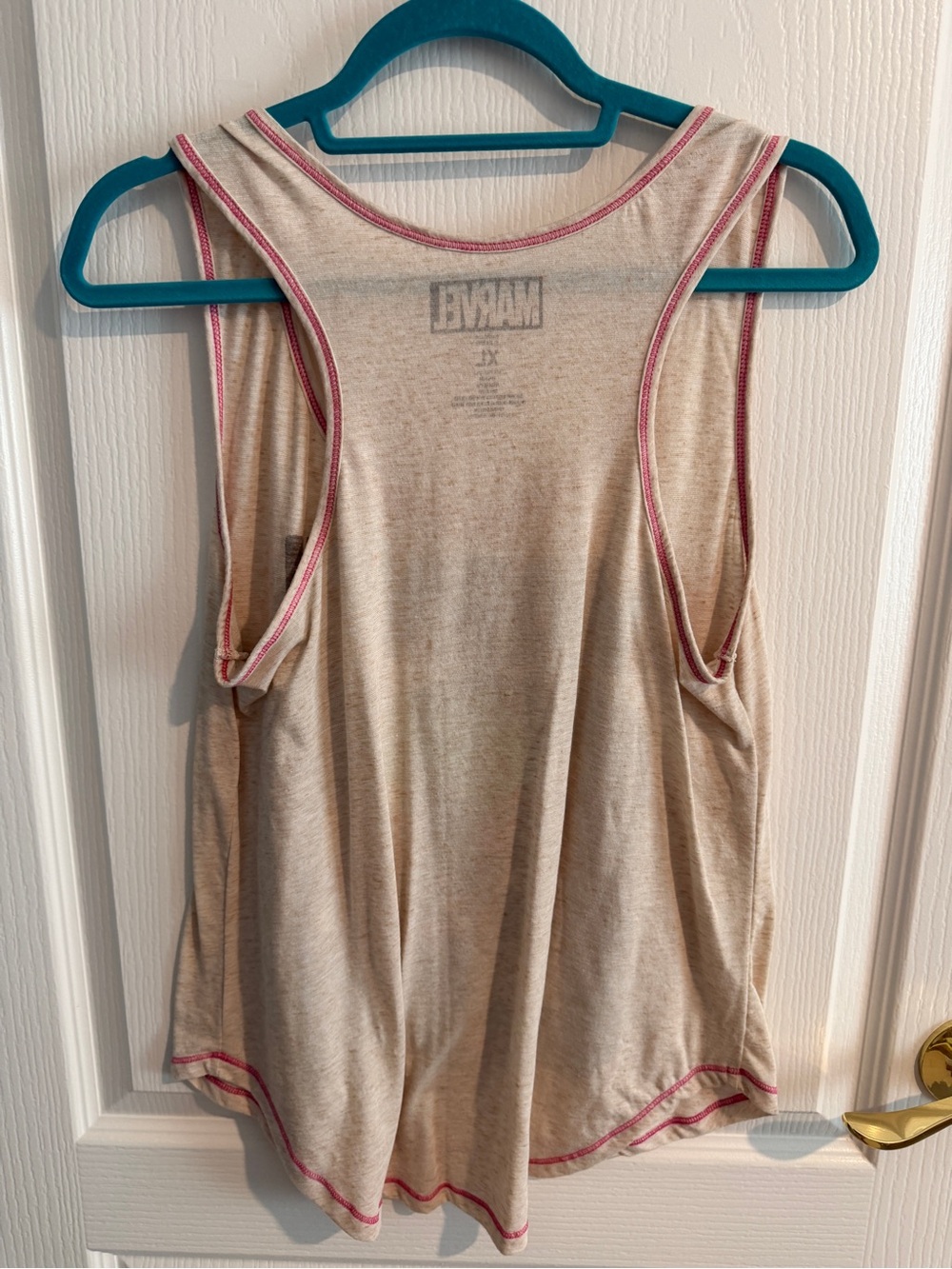 Marvel Tank Top with Pink Trim and Multi-Color Superhero Print - Picture 2 of 3